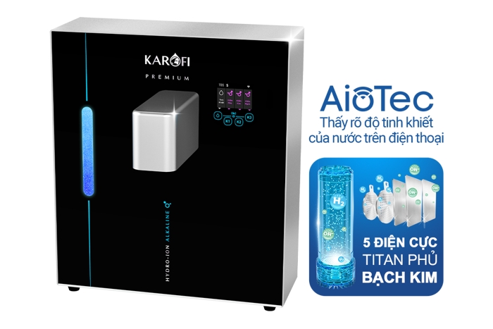 Máy chuyển đổi Hydro-ion kiềm Karofi KAE-S18 5 tấm điện cực